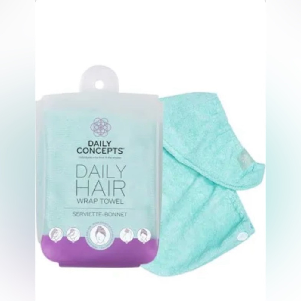 Daily Concepts, Daily Hair Wrap Towel, Quick Drying Hair Towel, Hair Wrap, Aqua